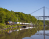 CSX intermodal train at Bear Mountain, N.Y.