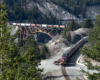 Canadian Pacific train crossing CN bridge