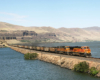 BNSF Railway coal train in Horsethief Lake State Park