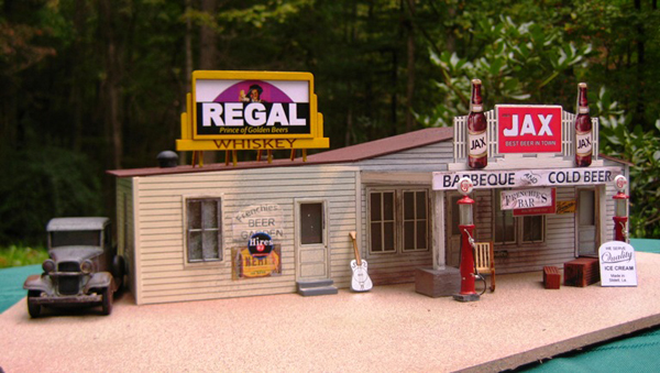 Twin Whistle Sign & Kit Co. O scale Frenchie’s Bar & Grill