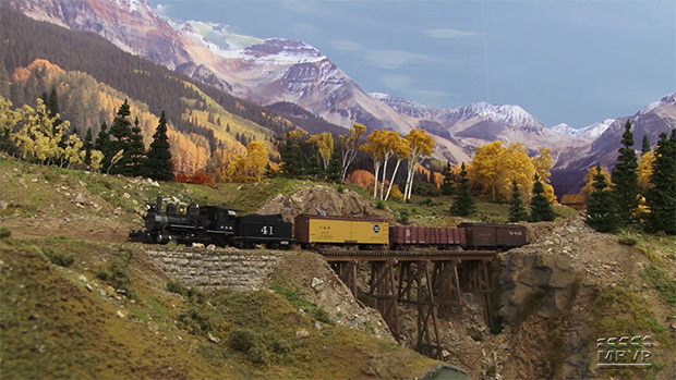 a scene from Gregg Condon's HOn30 model railroad