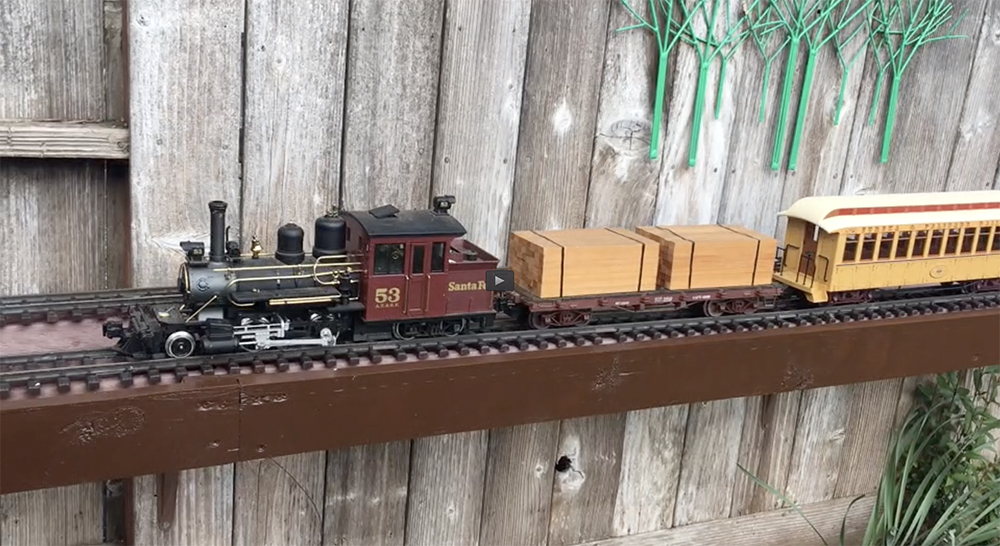 trestle run on the Santa Rosa & Pacific garden railroad