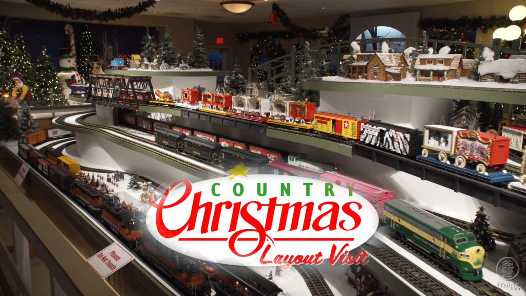 A large scale (1:24) holiday layout that’s part of The Ingleside Hotel’s Country Christmas festive exhibits