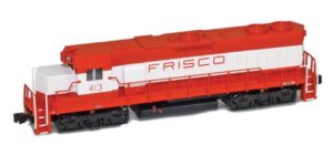 Frisco train in red and white
