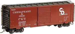 Red boxcar with side door