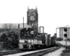 Toronto, Hamilton & Buffalo diesel locomotive with freight train 