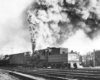 Toronto, Hamilton & Buffalo steam locomotive with freight train.
