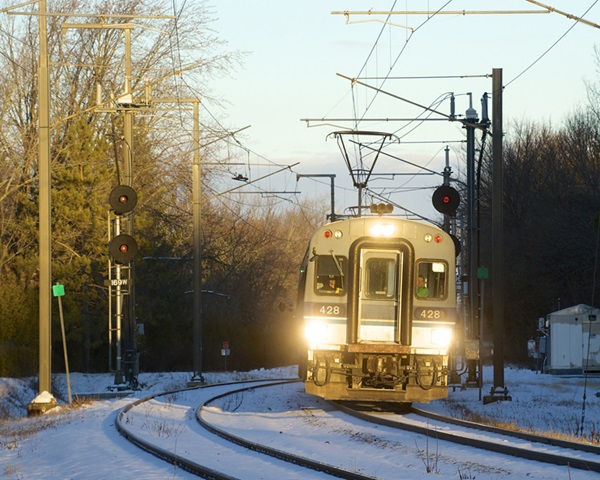 The back of a train