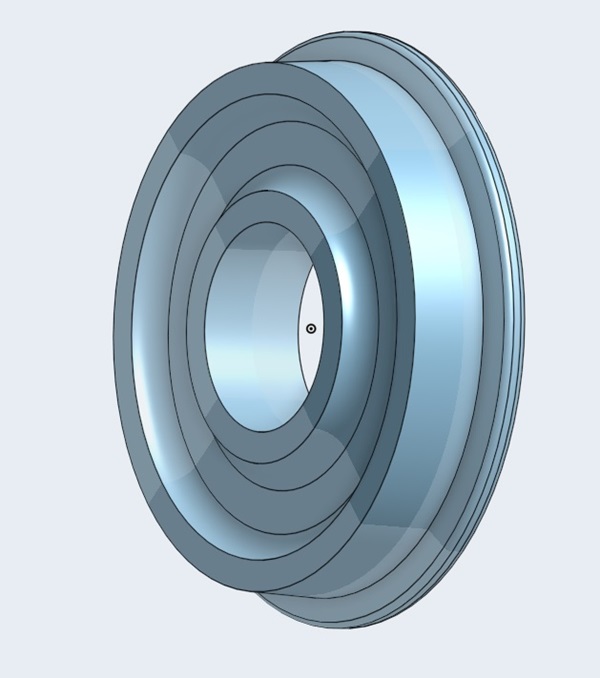 3-D printed gauge 1 wheel