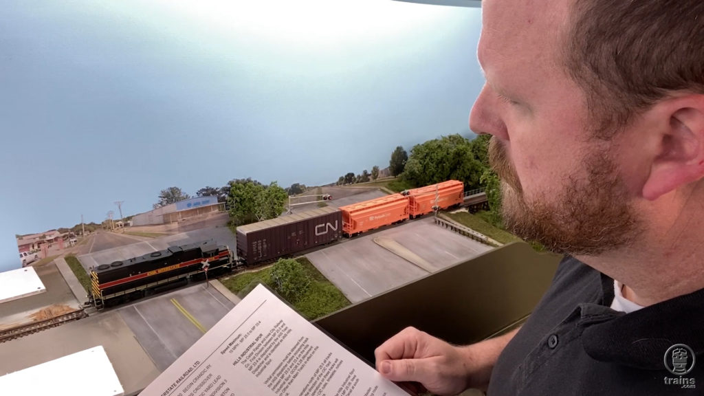 James McNab explains the operator's guide for his HO scale Hills Line layout.