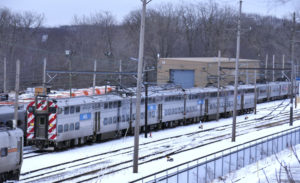 Metra cars in the South Shore yard