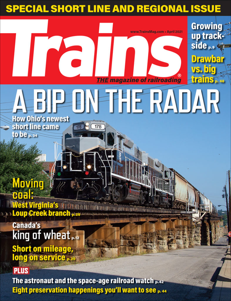 Trains April 2021 issue cover