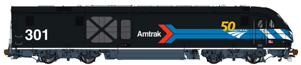 Side of an Amtrak train