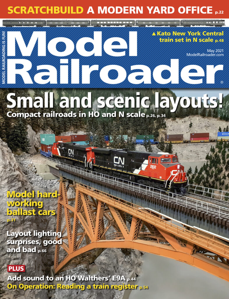Cover image of May 2021 Model Railroad magazine.
