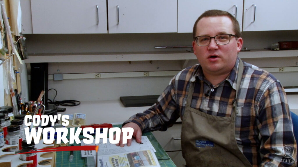 Cody Grivno sitting at his workbench in the opening shot of Cody's Workshop Episode 44