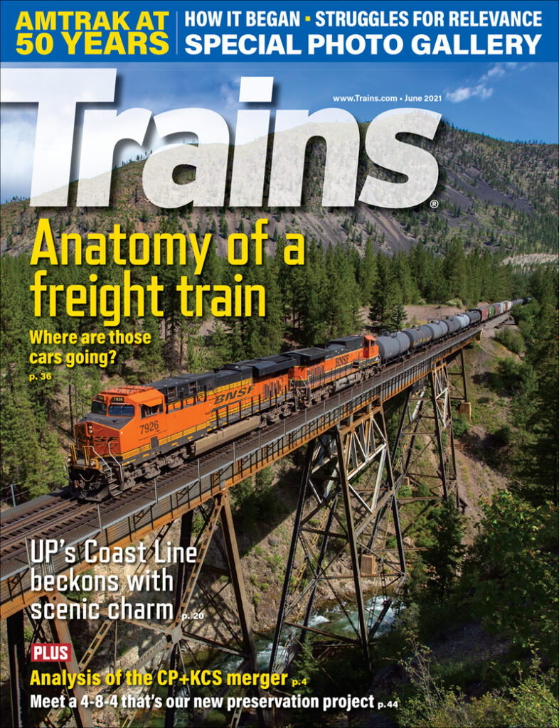 Trains Magazine June 2021 cover
