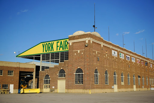 Outside of York, PA fairgrounds building
