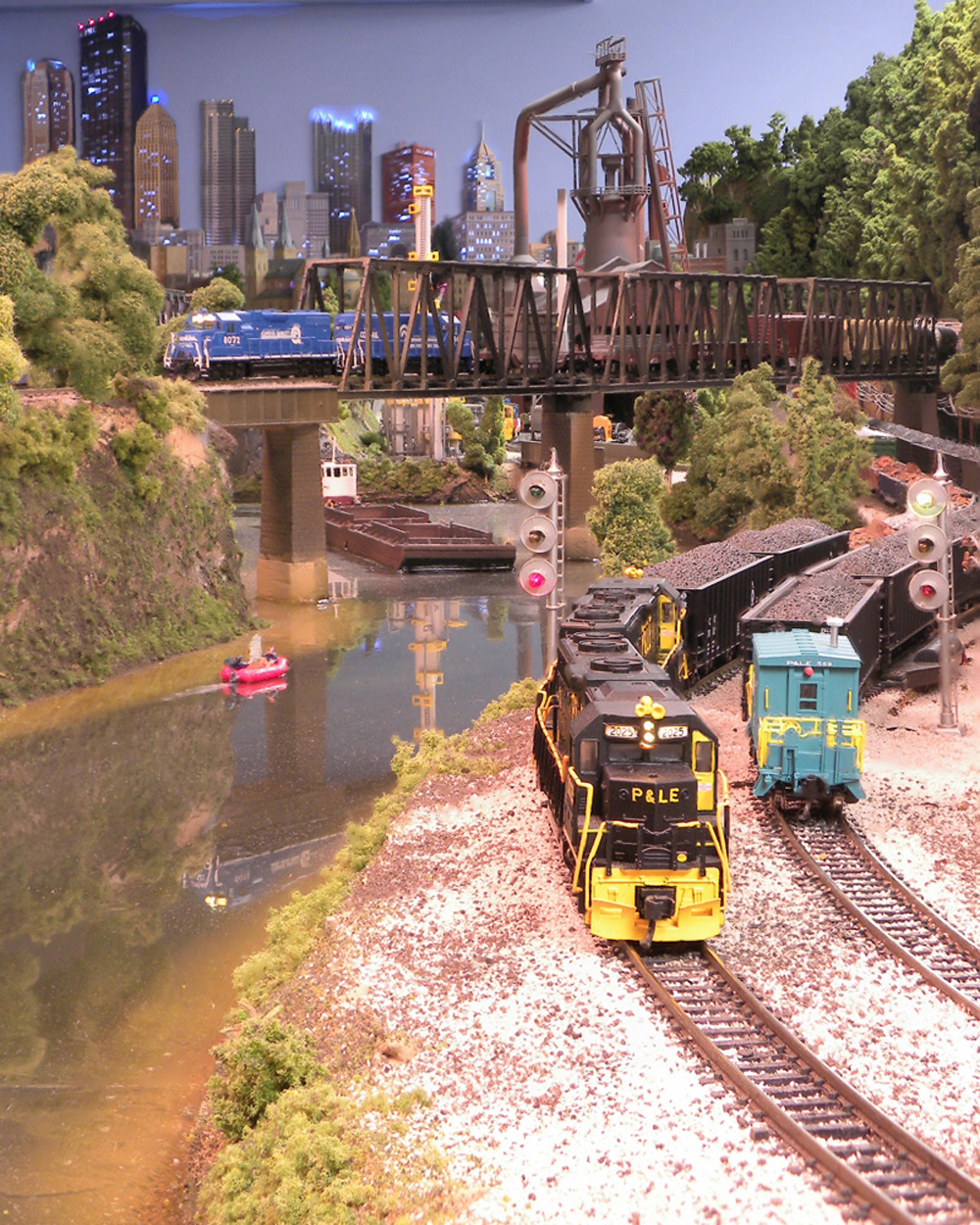 A Busy Engine Shop, A Peaceful River Crossing, A River In The Steel ...