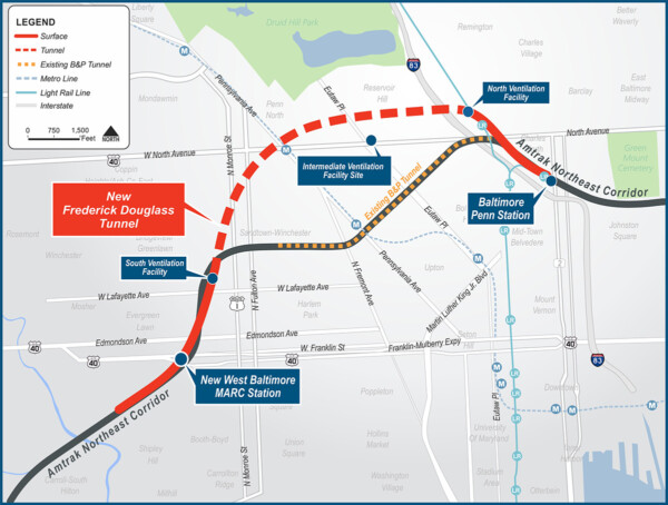 Amtrak, Maryland announce new approach for replacement of B&P Tunnel ...