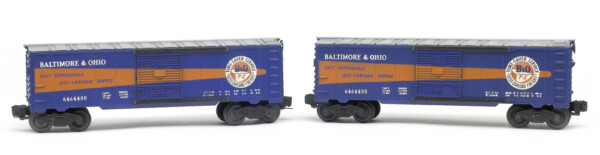 Collectible Lionel 6464 boxcars, including Santa Fe, Rock Island, and B ...