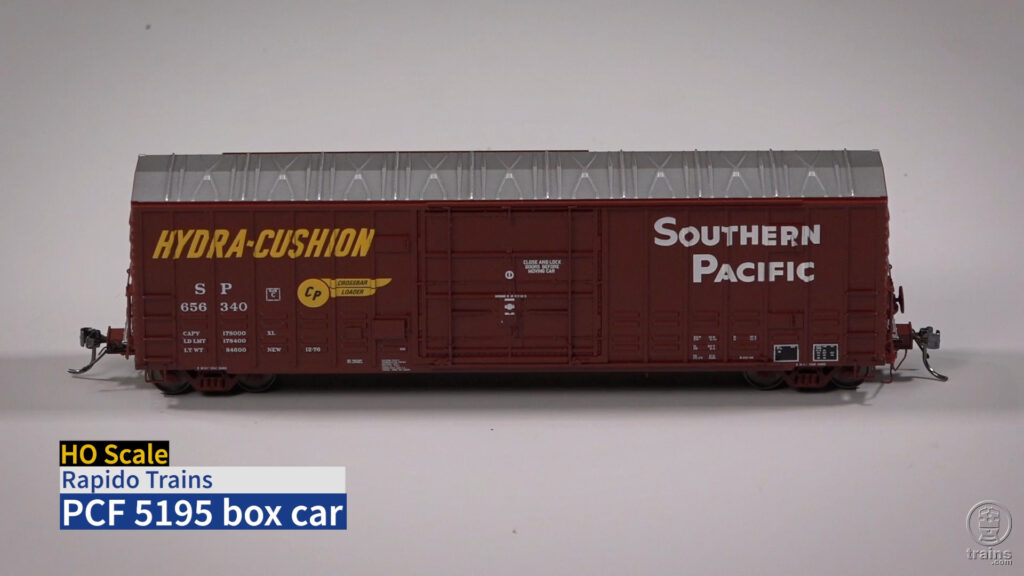 Rapido Trains HO scale PCF 5195 boxcar decorated for Southern Pacific