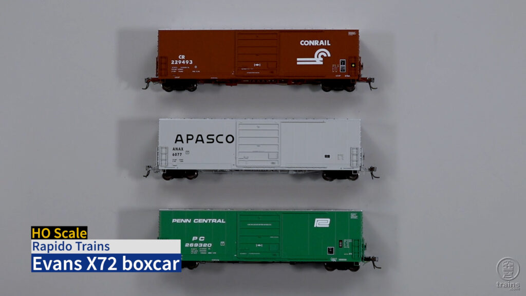 Three Rapido Trains HO X72 boxcars.