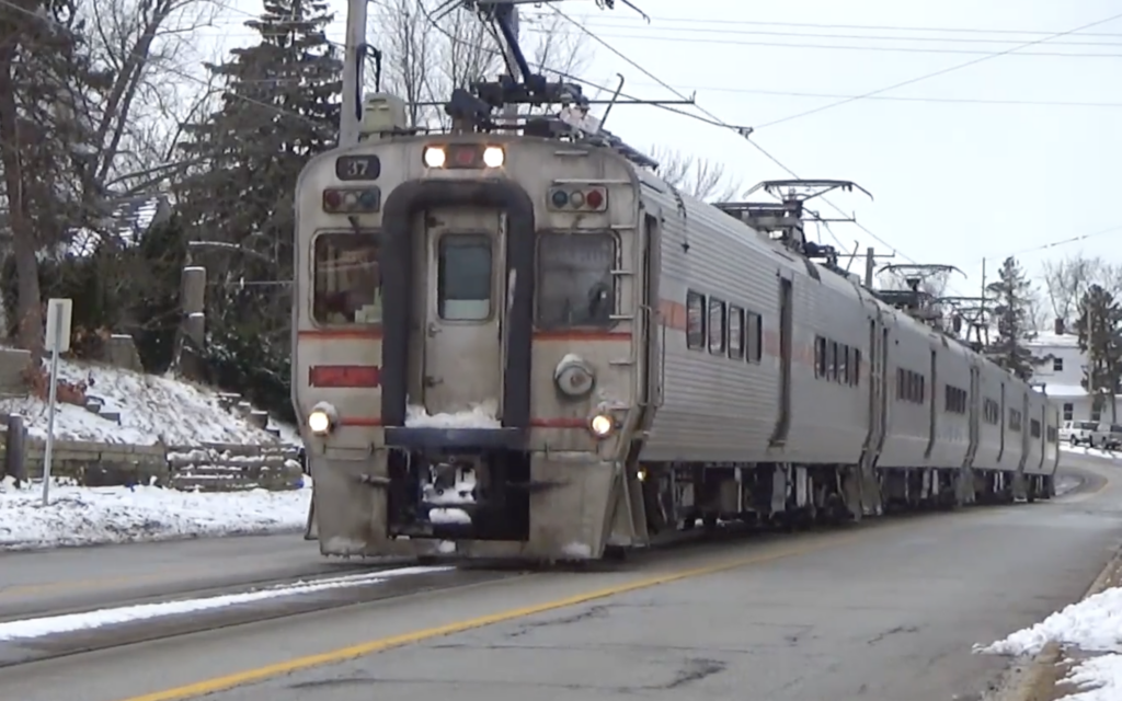 South Shore Line's street running ends as construction advances (VIDEO