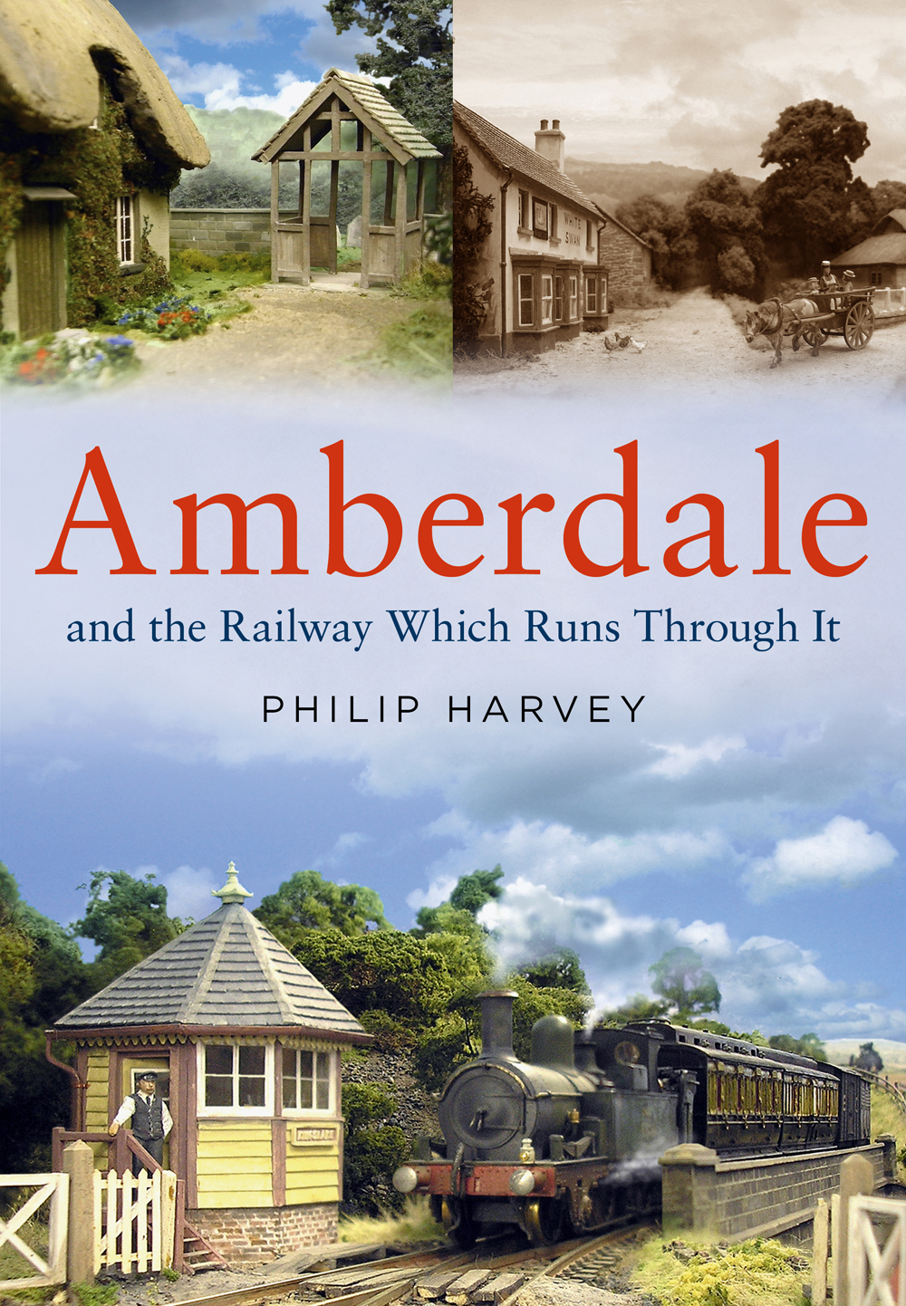 Cover of book with prototype and model train photos.