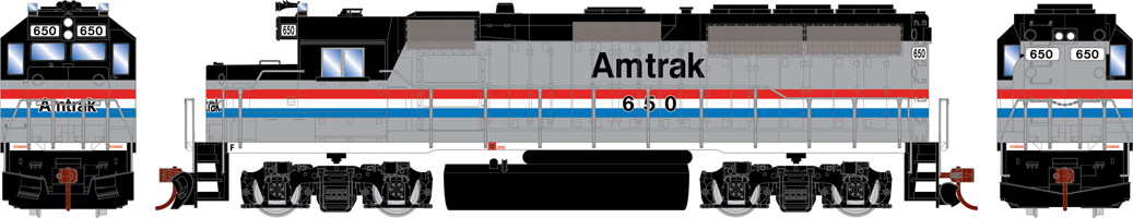 illustration of Amtrak paint scheme on locomotive