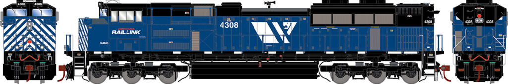 Dark blue and black diesel locomotive