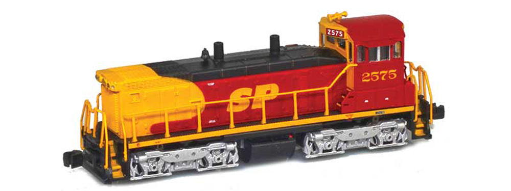 Red, yellow, and black train locomotive with white background