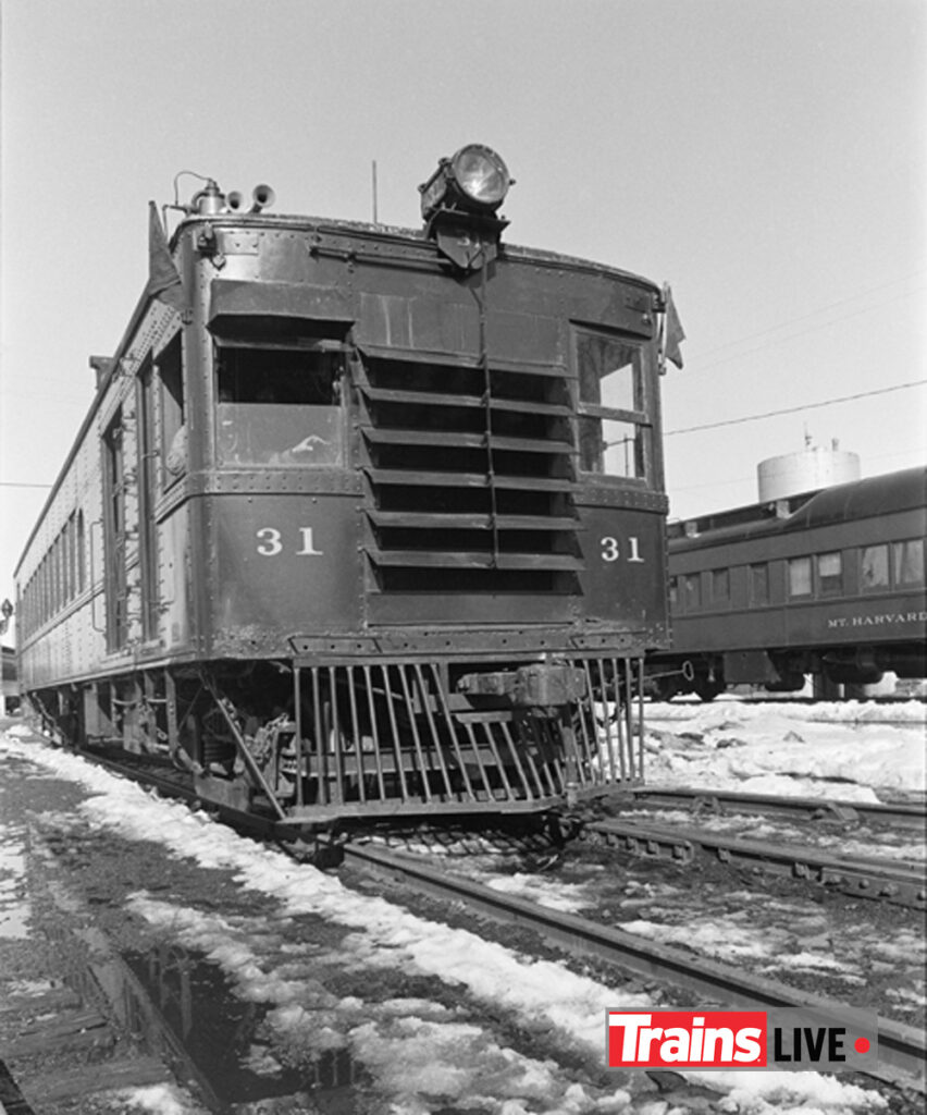 black and white railcar