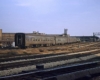 Rear of Penn Central passenger train in yard