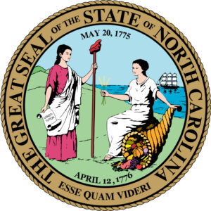 The state seal of North Carolina