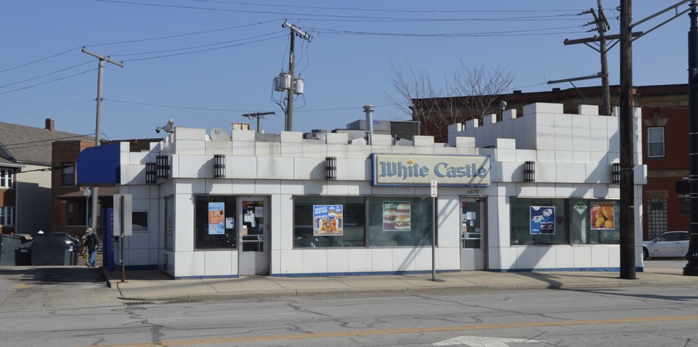 Exterior of White Castle hamburger stand