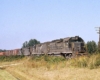 Georgia Railroad diesel locomotives with freight train