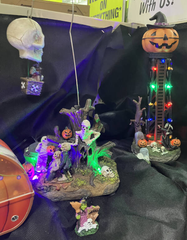 A look at Menards 2023 Halloween village items Trains