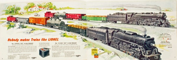 Lionel 2055 Hudson in catalog with sets