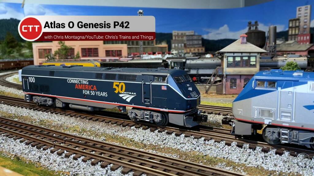 a pair of atlas O amtrak genesis p42 locomotives