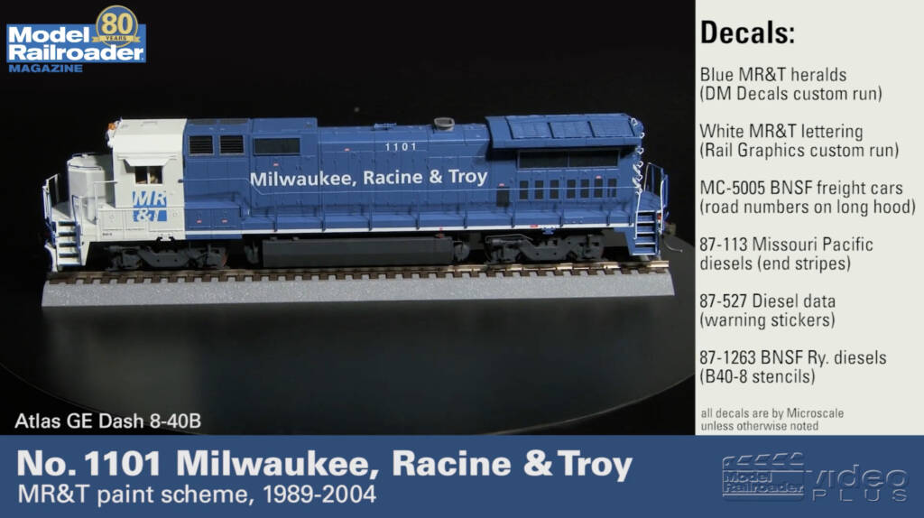Screen capture from Milwaukee, Racine & Troy heritage fleet video.