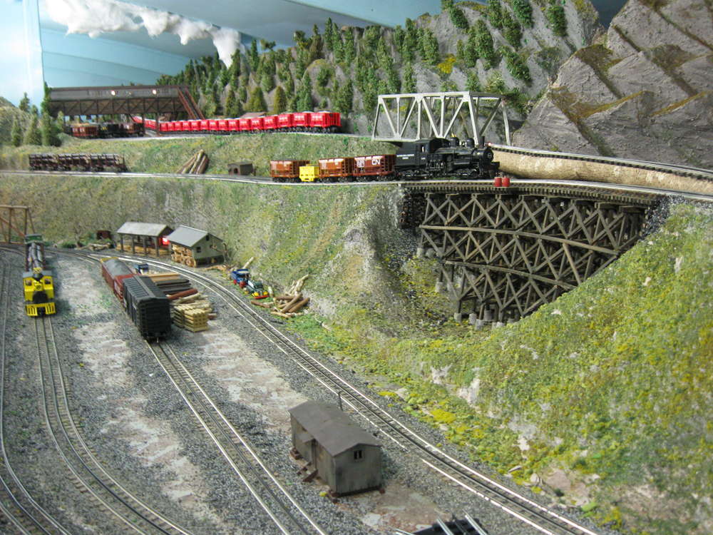 O gauge layout made for operation - Trains