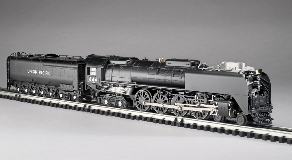 steam locomotive model on gray background; Lionel No. 11131 Union Pacific 4-8-4
