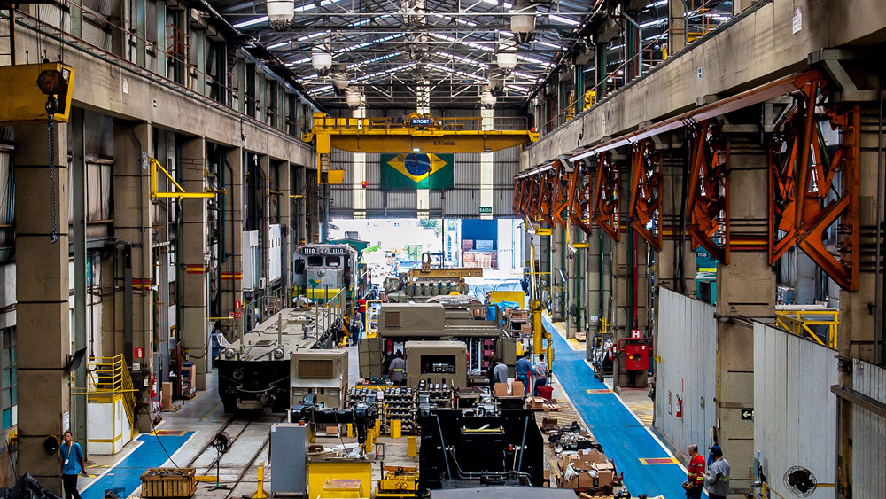 Interior of locomotive factory