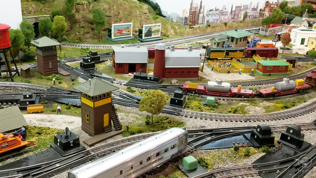 scene on toy train layout