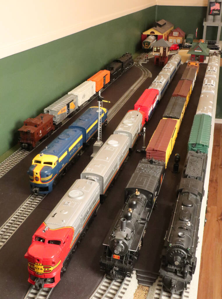 train yard on model train layout