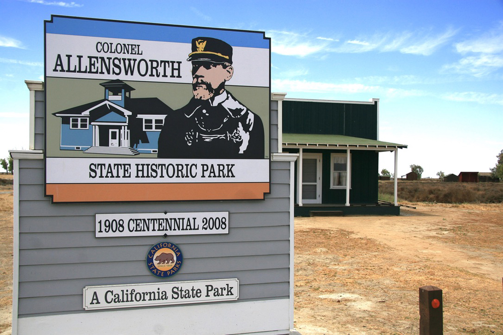 Sign for California's Colonel Allensworth State Park.