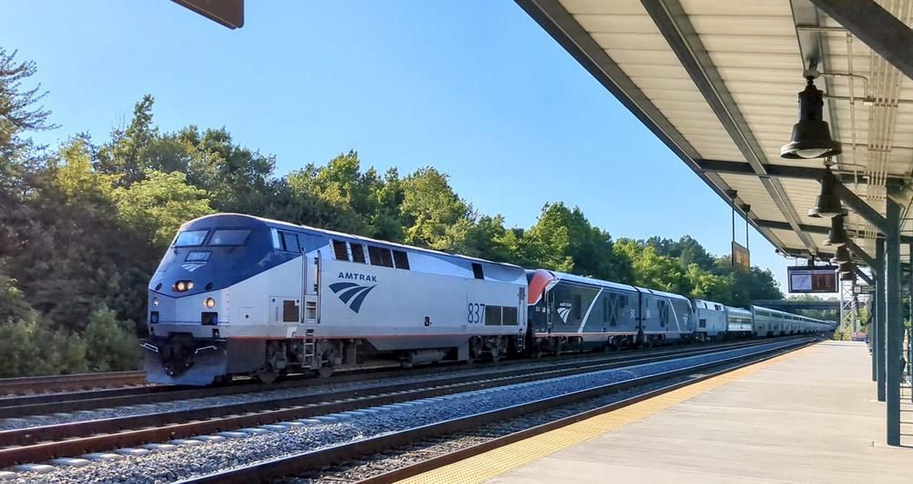 Four locomotives lead passenger train