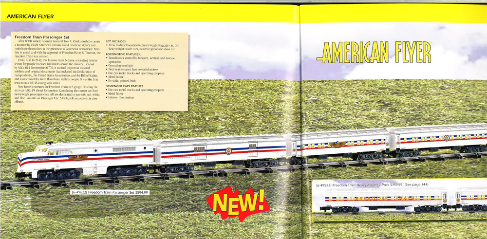 catalog page of toy train
