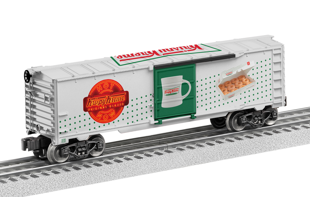 model boxcar with Krispy Kreme graphics