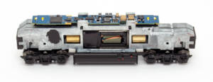 mechanism of N scale diesel locomotive